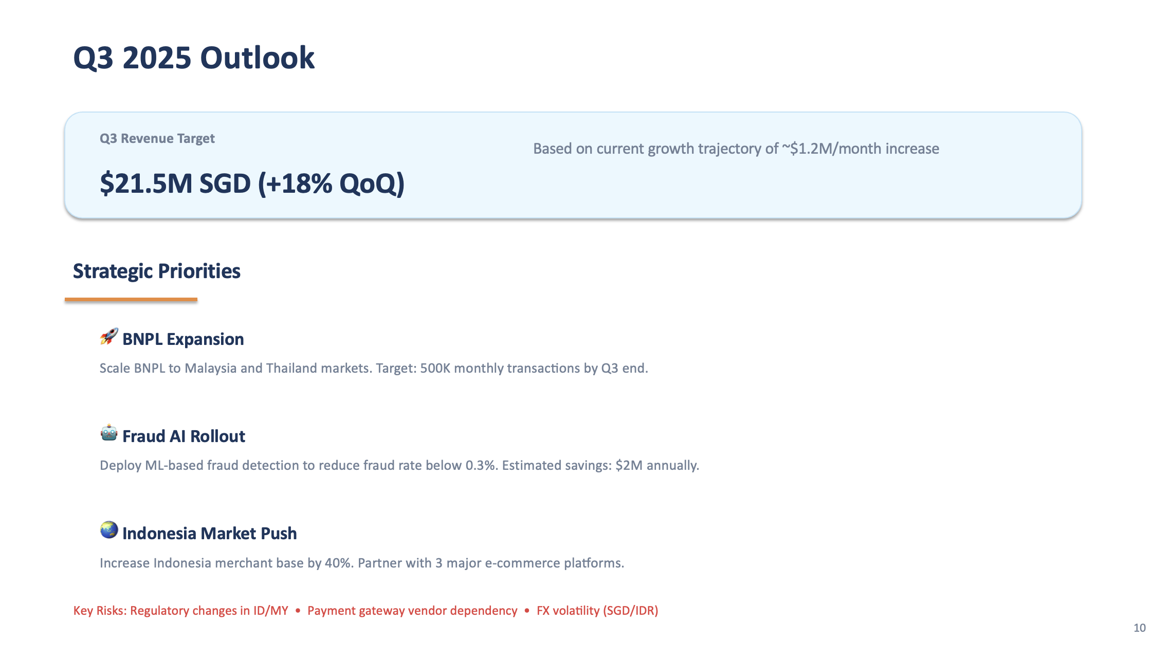 Slide 10: Q3 Outlook